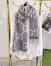 Gucci GG Cashmere Jacquard Scarf in Grey and Pink