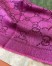 Gucci Double GG Jacquard Wool Scarf in Magenta and Bordeaux