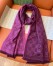 Gucci Double GG Jacquard Wool Scarf in Magenta and Bordeaux
