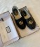 Gucci Espadrilles in Black Matelasse Leather with Double G