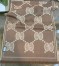 Gucci GG Jacquard Wool Scarf in Brown and Beige