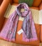 Gucci Double GG Jacquard Wool Scarf in Graphite and Pink
