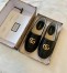 Gucci Espadrilles in Black Matelasse Leather with Double G