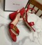 Gucci Marmont Sandals 75mm in Red Leather