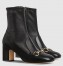 Gucci Horsebit Ankle Boots 75mm in Black Leather