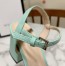 Gucci Marmont Sandals 75mm in Pastel Green Leather