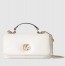 Gucci GG Milano Mini Top Handle Bag in White Puffy Leather