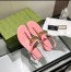 Gucci Double G Sandals in Pink Leather