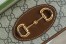 Gucci Horsebit 1955 Chain Wallet in GG Supreme with Brown Leather