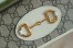 Gucci Horsebit 1955 Chain Wallet in GG Supreme with White Leather