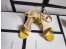 Gucci Marmont Sandals 75mm in Pastel Yellow Leather
