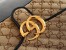 Gucci GG Marmont Small Shoulder Bag in Original GG Canvas with Black Leather