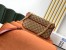 Gucci GG Marmont Small Shoulder Bag in Original GG Canvas with Red Leather