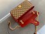Gucci GG Marmont Small Shoulder Bag in Original GG Canvas with Red Leather