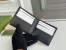 Gucci Bi-fold Wallet In Black Kingsnake Print Leather 