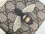Gucci Bi-fold Wallet In Beige Bee Print GG Supreme Canvas