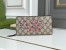Gucci Zip Around Wallet In Beige Kingsnake Print GG Supreme