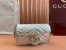 Gucci GG Marmont Super Mini Bag in Silver Metallic Leather