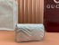 Gucci GG Marmont Super Mini Bag in Silver Metallic Leather