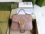 Gucci GG Marmont Mini Top Handle Bag in Nude Chevron Calfskin