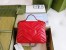 Gucci GG Marmont Mini Top Handle Bag in Red Chevron Calfskin
