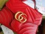Gucci GG Marmont Mini Top Handle Bag in Red Chevron Calfskin