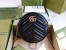 Gucci GG Marmont Mini Round Bag in Black Chevron Calfskin