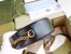 Gucci GG Marmont Mini Round Bag in Black Chevron Calfskin