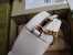 Gucci GG Marmont Mini Round Bag in White Chevron Calfskin