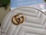 Gucci GG Marmont Mini Round Bag in White Chevron Calfskin