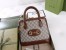 Gucci Horsebit 1955 Small Top Handle Bag in GG Canvas with Brown Leather