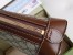 Gucci Horsebit 1955 Small Top Handle Bag in GG Canvas with Brown Leather