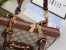 Gucci Horsebit 1955 Small Top Handle Bag in GG Canvas with Brown Leather