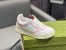 Gucci Women's Re-Web Sneakers in White and Pink Leather