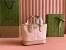 Gucci Ophidia Mini Tote Bag in Dusty Pink GG Supreme Canvas