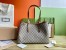 Gucci GG Emblem Medium Tote Bag in Beige GG Canvas