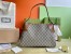 Gucci GG Emblem Medium Shoulder Bag in Beige GG Canvas