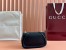 Gucci Blondie Mini Shoulder Bag with Enamel G in Black Leather