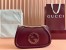 Gucci Blondie Small Shoulder Bag with Enamel G in Red Leather
