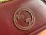 Gucci Blondie Small Shoulder Bag with Enamel G in Red Leather