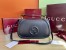 Gucci New Blondie Medium Top Handle Bag in Black Leather