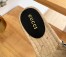 Gucci Espadrilles Slides in Black Matelasse Leather with Double G