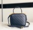 Gucci Blondie Mini Top Handle Bag in Navy Blue Leather