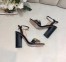 Gucci Marmont Sandals 105mm in Black Leather 