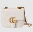 Gucci GG Marmont Square Mini Bag in White Chevron Leather