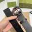 Gucci Black Leather Belt 38MM with Black Interlocking G Buckle