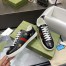 Gucci Men's Ace Sneakers in Black Leather with Bee and Star