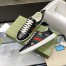 Gucci Men's Ace Sneakers in Black Leather with Bee and Star