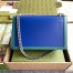 Gucci Dionysus Bicolor Small Shoulder Bag in Blue Leather