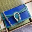 Gucci Dionysus Bicolor Small Shoulder Bag in Blue Leather